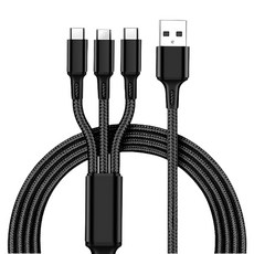 3 in 1 고속 USB 충전 케이블 범용 다기능 휴대폰 충전기 코드 Usbc Type-c 휴대폰 와이어 USB 충전기 케이블