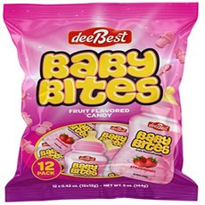 Dee Best Pink Baby Bites - Pacifier Candy - Great Dee Best Pink Baby Bites - 젖꼭지 캔디 - 여아 샤워에 적합 - 코, 1개, 235.87g - 베이비바이츠