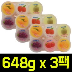 749832 나나코 어솔티드 푸딩 믹스 648g(108gx6개)x3팩 젤리, 3개, 본상품선택, 108g - 나나무스쿠리lp