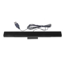 Wii 콘솔 유선 적외선 회선 모션 센서 바 교체 용 IR 센서 바, 검은색, 02 black, 한개옵션1
