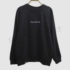 뉴발란스 NBNCB13053 블랙 [CLASSIC] UNI 클래식 맨투맨 티셔츠 세미 오버핏
