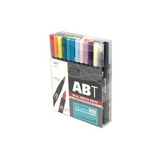 Tombow 톰보연필 붓펜 듀얼브러시펜 ABT 36색세트 베이직 AB-T36CBA, 1개, 1개