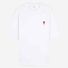24SS 아미 스몰 하트 로고 반팔 티셔츠 화이트 BFUTS005 726 100