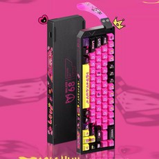 [xc샵] PIIFOX WALKER 68 시리즈 유선 마그네틱축 게이밍 기계식 키보드 CNC알루미늄 1600만색RGB 저지연 RT-0.01 저지연, 신화레드(양극), WALKER 68MIX PRO-자옥축PRO