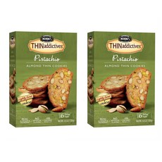 Nonni's 피스타치오 아몬드 씬 쿠키 6개입 2팩 Nonni's THINaddictives Thin Cookies Pistachio Almond