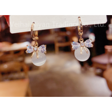 순금리본귀걸이