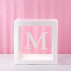 투명 풍선 상자 베이비 샤워 장식 소년 소녀 첫 번째 생일 파티 웨딩 용품, 27cm Box, M, 1개