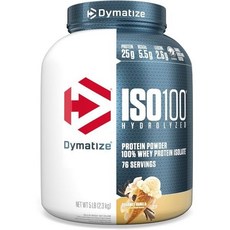 Dymatize ISO 100 Whey Protein 파우더 with 25g of Hydrolyzed 100% Isolate Vanilla 5 Pound Package may, Powder, Vanilla_76 Servings (Pack of 1