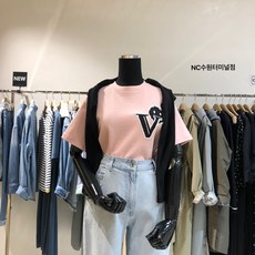 보브 루비 V패치 슬릿 티셔츠 7121240103