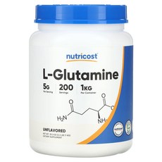 뉴트리코스트 L-글루타민 무맛 35.3oz (2.2lb) 1개, 1세트, 997.904g