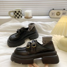 POMTOR 여성로퍼 여자 봄 가을 통굽 패션 여성화