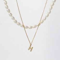 담수진주이니셜목걸이