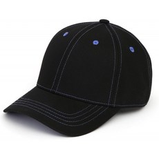 UNDERCONTROL 컬러 스티치 야구 아빠 모자 곡선 조절 캡 남여 (Black (Blue))