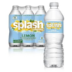 스플래시 리프레셔 레몬 맛 워터 500ml(16.9FL oz) 플라스틱 병 6개 팩, 스플래시 리프레셔 레몬 맛 워터, 500ml(16.9액, 500ml