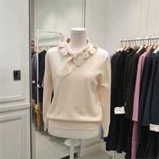 SATIN NC06 넥프릴장식포인트니트 O203t945