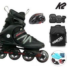 성인 인라인스케이트 K2 키네틱80 M 카키+가방+보호대+헬멧+신발항균건조기