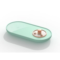 머그컵 워머 usb 사무실 온열컵 가정용 전기 보온 받침 커피 티 차 온도 유지, 1개, 민트