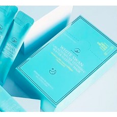 화이트스완 미백 주름 나이아신아마이드 아데노신 히알루론산 워터 슬리핑 마스크 수면팩 슬리핑팩 20스틱, 1개, 80ml