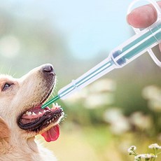 강아지알약주사기 약먹이기 필건 강제급여 고양이, 블루, 1개