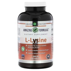 어메이징뉴트리션 l-라이신 1000mg 360정, 4개