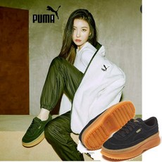 [현대백화점][PUMA]여성 선미 플랫폼슈즈 데바 스웨이드 우먼스 372423 블랙골드