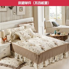 수납의자 .침대스커트 스커트단품 1.5미터 침대전체면 치마식 더블 미끄럼방지 1.8m침대커버세트 1메터 침대시트 1.2침대, C10-120cmx200cm침대스커트+레이스 베개커버, T23