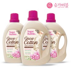 [슈가버블] 친환경 스노우코튼 섬유유연제 3L x3, 상세 설명 참조