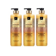 [엘라스틴] 마스터 블렌드 펩타이드 고영양 샴푸 770ml x 3개, 고영양 샴푸 x 2개 + 컨디셔너 x 1개