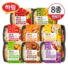 탄단지도시락 [냉동] 하림이닭 탄단지 도시락 8종 맛보기 (김치볶음밥/간장계란밥/닭갈비/가라아게/BBQ/찜닭/불닭/카레) 210g 8개