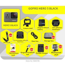 고프로10 Gopro HERO 5 블랙 4K Ultra HD 야외, 패키지 1