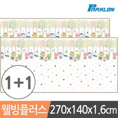 파크론 1+1 뽀로로벅스 웰빙플러스 놀이방매트 270x140x1.6cm, 뽀로로벅스 웰빙플러스 270x140x1.6cm (2장)