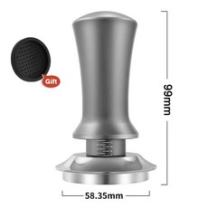 커피 탬퍼 플랫 베이스 셀프 레벨링 수평 압력 에스프레소 카페, 5.58.35MM Flat Gray, 1개