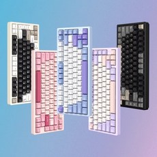 [CTK] WOB RAINY75 레이니75 무선 기계식 키보드 CNC알루미늄 RGB 3500mAh/7500mAh, wob 아이스코코축, 핑크 RGB(전기영동/스테인리스면)