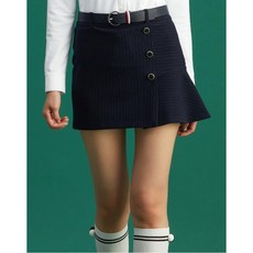 헤지스 골프 여성 20FW [REFINED CLASSIC]네이비 스트라이프 부분 플레어 스커트 HWSK0D721N3