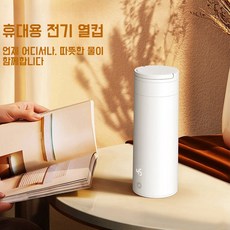 Apnoo 여행 전기 온수컵 전기포트 보온포트 미니 커피포트 4단계 온도조절 겸용 분유포트 520ml, 물 끓이는 스타일