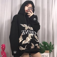 320월드 여성 루즈핏 캐주얼 긴팔 후드티