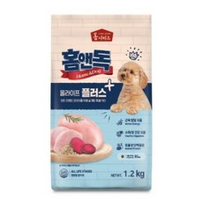 홈앤독 올라이프 플러스 1.2kg 기호성 강아지사료 개사료 영양 레시피, 1개 - 홈앤독