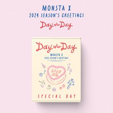 몬스타엑스 - 2024 시즌 그리팅 Day after [SPECIAL DAY ver.] 아웃 박스+탁상 달력+다이어리+메이킹DVD+포토카드 세트+ID포토 홀더+케이크 스프레드 카드 세트+케이크 픽 세트+접지 포스터