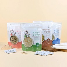 배마마 육수 코인 한 알 4종 세트 채소 해물 닭고기 바지락 - 맘마밀6개월소고기