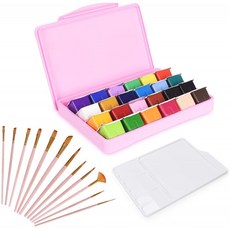HIMI Gouache Paint Set 24색 x 30ml 유니크 젤리컵 디자인 팔레트와 함께 포터블 케이스 아티스트를 위한 비독성 페인트