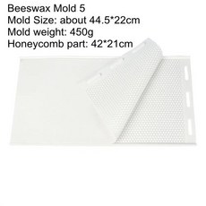 5.4mm 실리콘 꿀벌 왁스 프레스 벌집 점자 밀랍 시트 파운데이션 금형 Apicultura 양봉 기반 정원 용품, White Beeswax Mold 5, [03] White Beeswax Mold 5