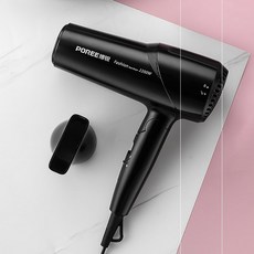 아라온 고출력 2200W 소음방지 촉촉함 정형 헤어컬 스승 에너지절약 항온 풍력 소녀 제열, 블랙 기함 타입 -447