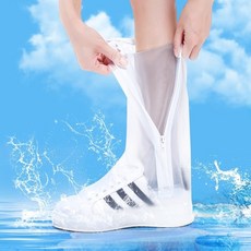 신발덮개 아쿠아슈즈 커버방수 실리콘 하이탑 레인부츠 남녀 통용 방수신발 비오는날 중목, T05-XXL, C04-성인(일반양말)518화이트
