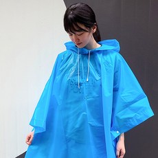 이코마켓 남녀공용 판초 오버핏 레인코트 방수 남자 여성 우비 여행 골프 캠핑 후드 성인 비옷