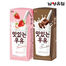 남양유업 남양 맛있는우유gt 딸기우유 초코우유180mlx48팩, 48팩, 180ml