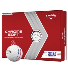 [캘러웨이코리아정품]2022 캘러웨이 크롬소프트 트리플트랙(CHROME SOFT TRIPLE TRACK)골프볼[3피스12알][2COLORS], 화이트, 12개, 1개 