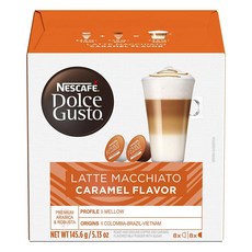 네스카페 돌체구스토 카라멜 라떼 마끼아또 커피 캡슐 16개 3팩 Nescafe Dolce Gusto Caramel Macchiato, 1개