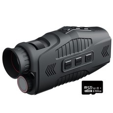 야간투시경 5x 디지털 줌 단안 r11 1080p 적외선 야간 투시 장치 주야간 사진 비디오 촬영 300m 전체 어두운 시거리 156, 64g 메모리 카드