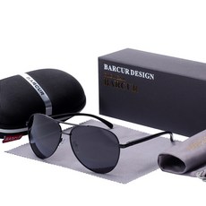 BARCUR 남성용 선글라스 안경 액세서리 남성, Black Gray, 1개
