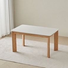 홈앤힐 데니안 애쉬원목 포세린 세라믹 4인 식탁 테이블